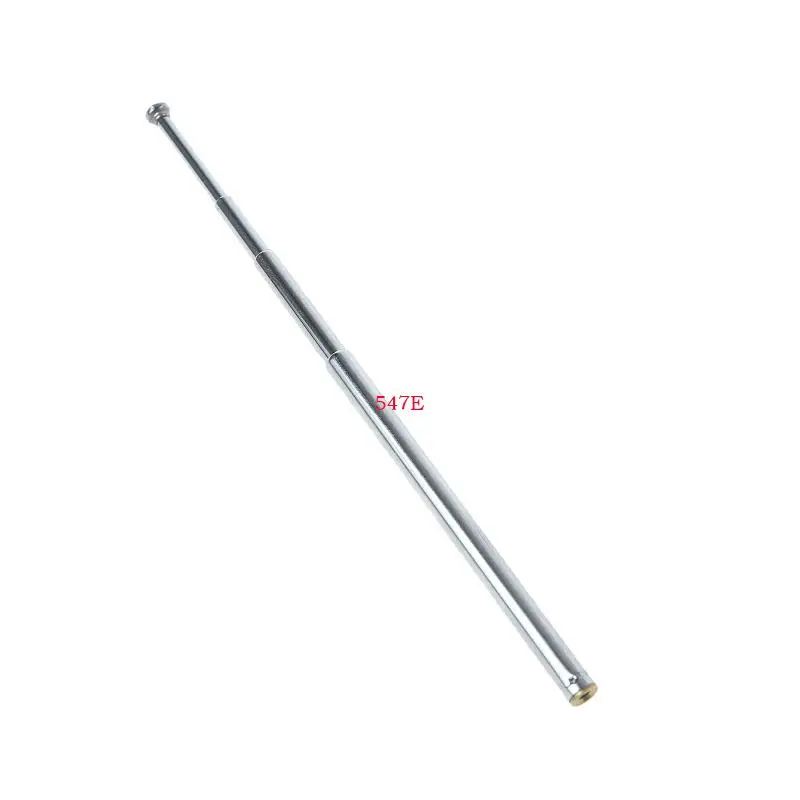 547E Stainless Steel 5 Section Telescoping Aerial Antenna Radio Universal HDTV Radio Telescopic Aerial Antenna Adapter