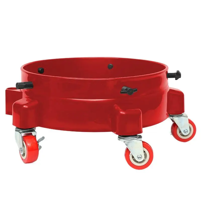 Rolling Bucket Dolly Car Wash Bucket Roller Bucket Cart 360 Swivel Bucket Storage Tray With Wheels For Car Wash Tools Accessory