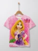 Summer 2023 Disney Enchanted Rapunzel printed round neck short-sleeved T-shirt 1-14 years old street fashion children's T-shirt 2