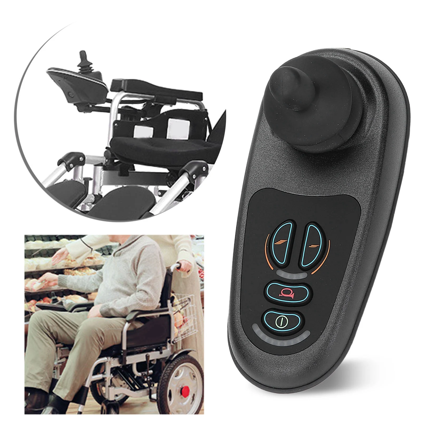 Replacement Joystick Controller Electric Wheel Chair Joystick Controller Fit for PG VR2 D51427 Replacement Part Accessory