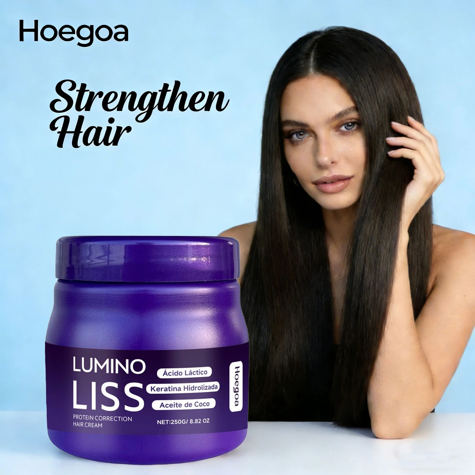Protein Hair Straightening Cream Smoothing Curly Frizzy Hair Repair Damaged Hair Conditioner Reduce Breakage Nourish Hair Mask