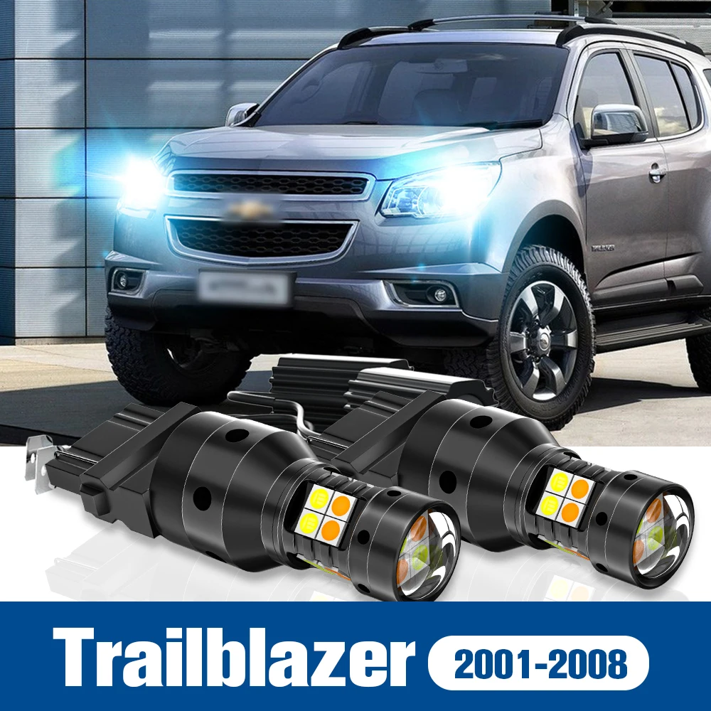 

2pcs LED Dual Mode Turn Signal+Daytime Running Light DRL Accessories Canbus For Chevrolet Trailblazer 2001-2008 2003 2004 2005
