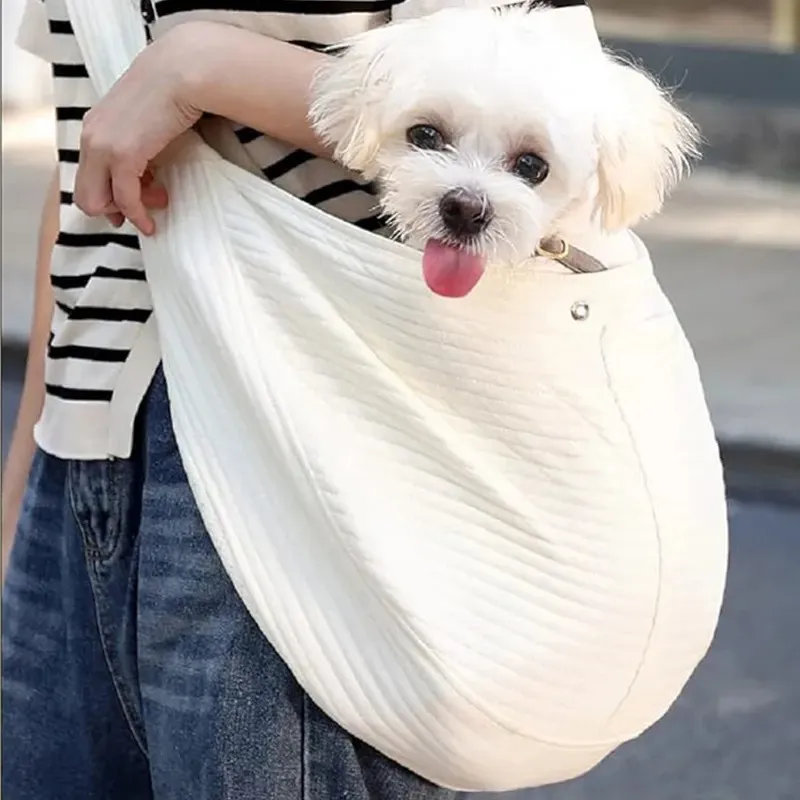 Pet Carrier Apron for Small Cats and Dogs, Hanging Chest Bag, Sleeping Pocket, Winter Canvas, Kitten Carrier Pouc Outdoor Travel