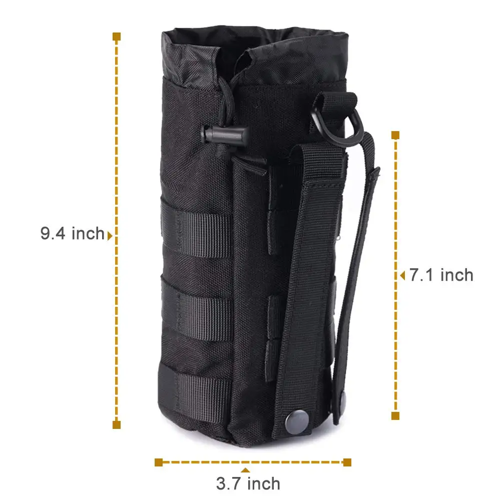 Nylon Tactical Water Bottle Pouch Bag for Camping Hiking