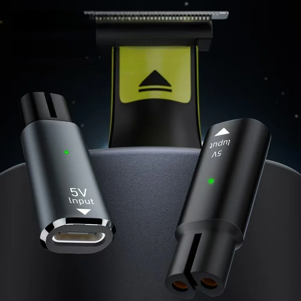 Compact USB-C Charging Adapter for Beard Trimmers and Shavers
