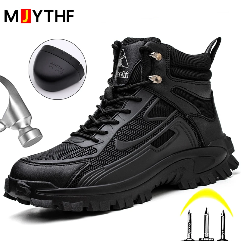 Mjythf Werkschoenen Veiligheid Stalen Neus Schoenen Mannen Anti Smash Anti Industriële Schoenen Security Boot Winter Onverwoestbaar | AliExpress