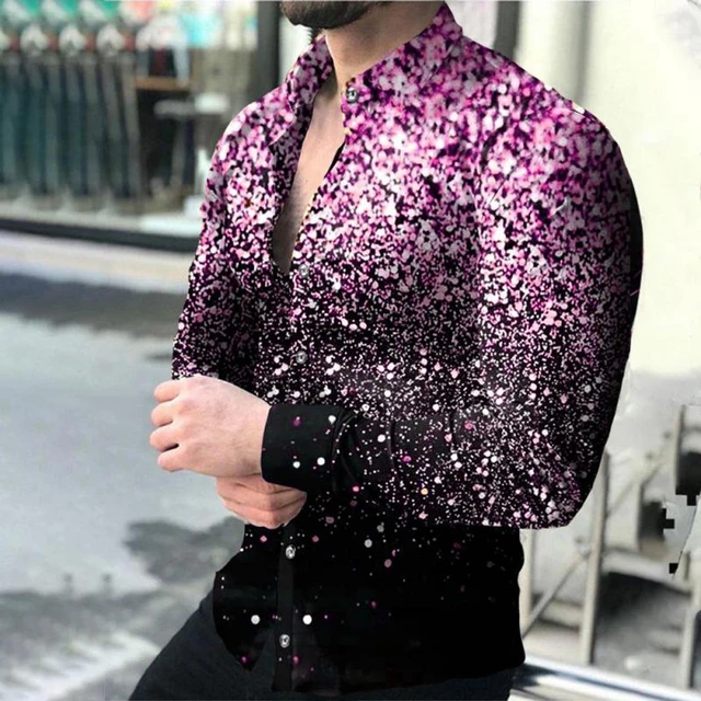 CHEMISE DISCO HOLOGRAPHIQUE HOMME