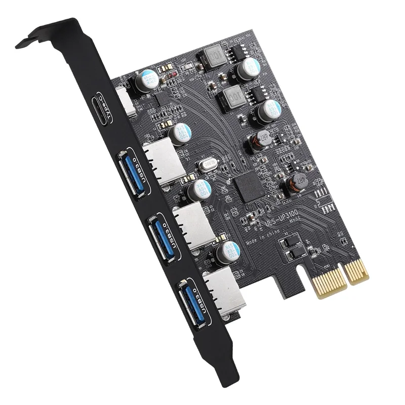 Scheda Pci-E A Usb 3.0 Tipo C(1) Usb A(3) Senza Alimentazione Aggiuntiva Scheda Di Espansione Pci Express Per Windows Mac Pro