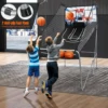 Dual LED Electronic Shot Basketball Arcade Game W/8 Game Modes 4 Balls Foldable 2