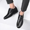 Men Fashion solid Color Lace Up Casual Business Shoes Non Slip Formal Office Event Shoes For Men 6