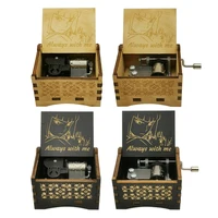Spirited Chihiro Away Wooden Music Box Always-With-Me Laser Engraving Clockwork Type /Hand-operated Type Home Decoration Gift 1