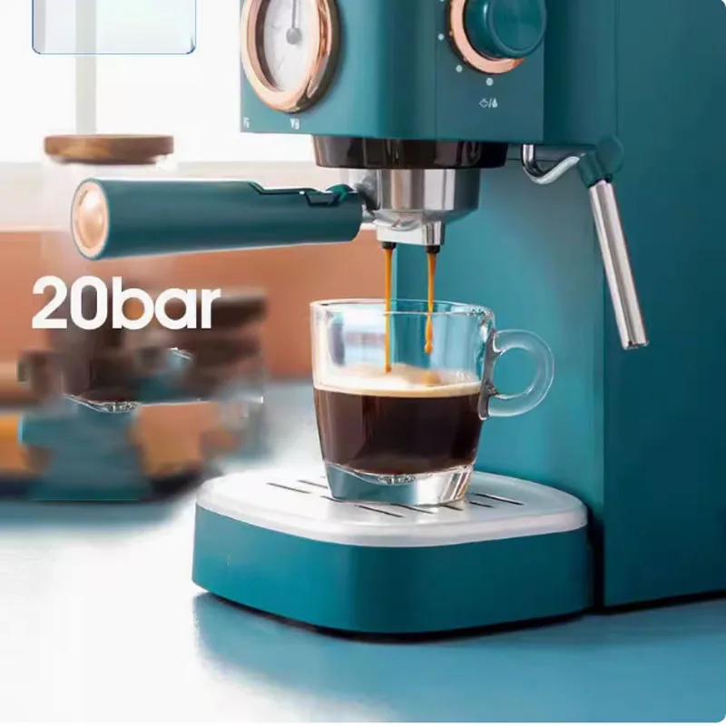Espresso 20bar Coffee Machine Semi Automatic Cafe Powder Cappuccino Electric Coffee Maker DL-KF5400 220V 1.2L 6
