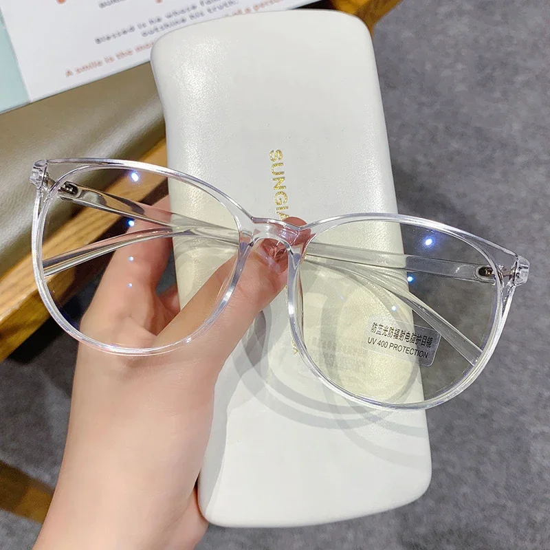 NEW Style Myopia Glasses Oversize Frame Anti-blue Light Blocking Reading Glasses Shortsighted Eyeglasses Diopter 0 TO -6.0