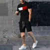 Oversized Men's Trend Casual Tracksuits 2024 3D Digital Print T-shirt Shorts Set 2 Piece Outfit New Summer European Jerseys 1