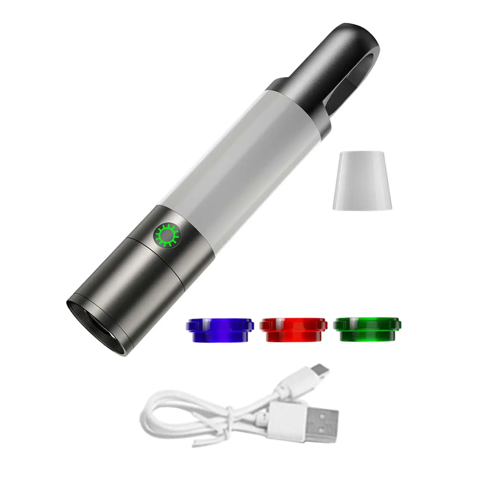 충전식 휴대용 LED 손전등, 내구성 램프 조절 가능, 줌 손전등, 달리기용 자동 수리, 등산 하이킹 워킹