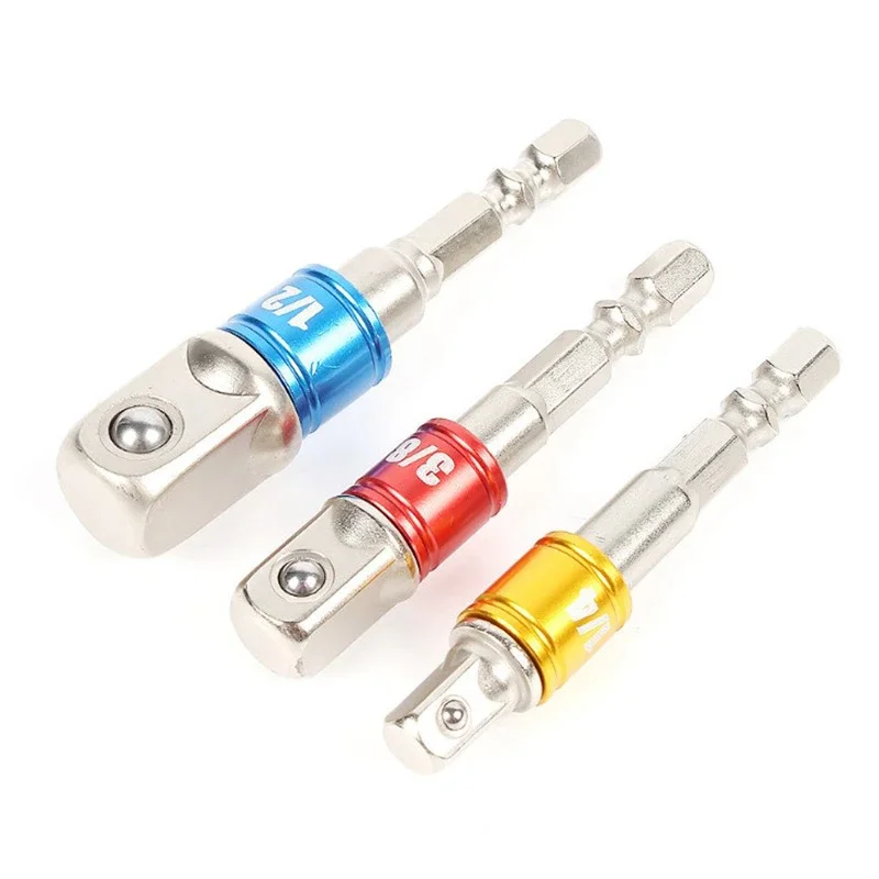 Buchse Schlagschrauber Verlängerung Adapter Erweiterte Konverter Elektrische Bohrmaschine Hex Zu High Speed Mutter Männlich Vierkant Schlüssel Power Tool – Detail 3