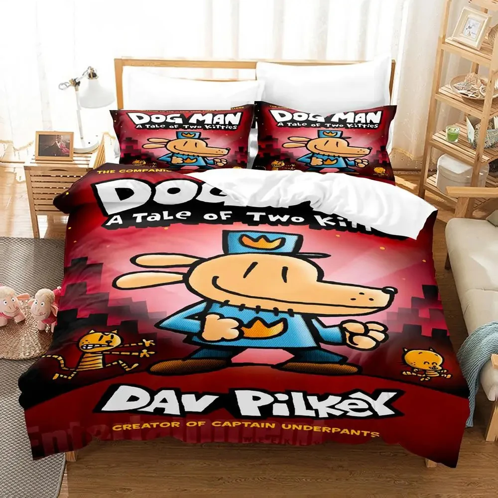 3D Print Cartoon Dog Man Bedding Set Boys Girls Twin Queen Size Duvet Cover Pillowcase Bed Kids Adult Fashion Home Textileextile