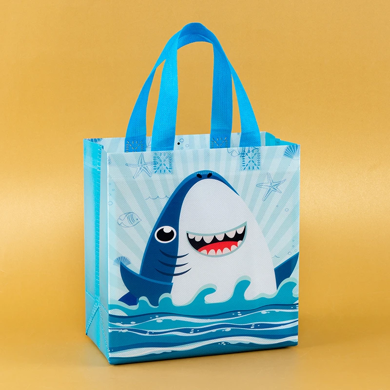 12/24Pcs Shark Theme Candy Boxes Favor Cookie Gift Bags with Stickers for Kids Ocean An... - SKU FGB01101 - UGI Packaging