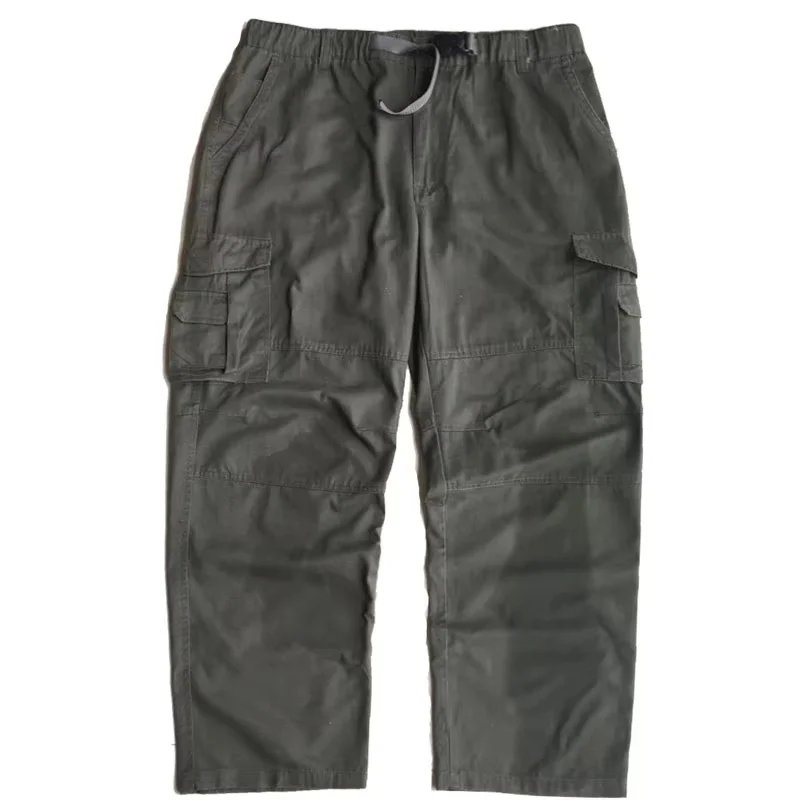 150kg Plus Size Fat Men's Work Cargo Pants Male Loose Multi-pocket Casual Straight Sports Trousers Outdoor Tactical Baggy Pants casual pants hiking pants