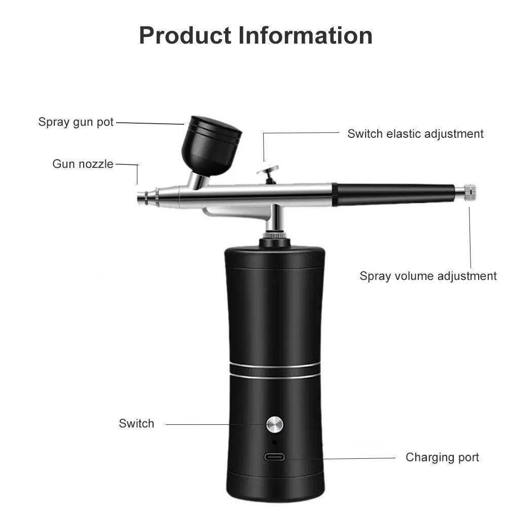 7.4v Airbrush Nail With Compressor Portable Air Brush Nails Compressor For Nail Art Paint Painting Crafts Airbrush Compressor 6
