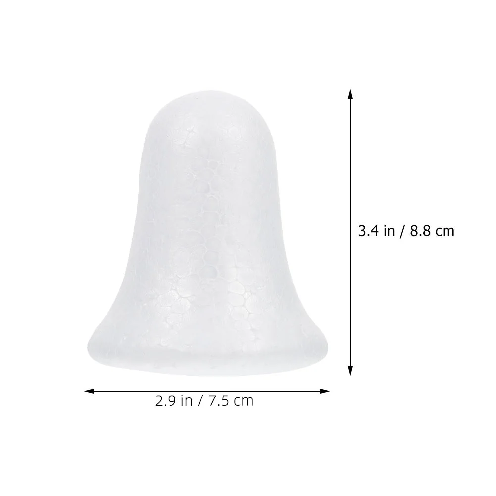 10 Pcs Bubble Bell Foam Christmas Bells Shape Crafts Upholstery Polystyrene Model Baby 4