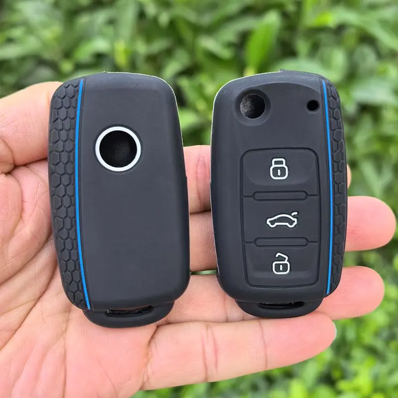 Key Case Cover Protect Car key shell For Volkswagen polo passat b5 golf 4 5 6 MK5 MK6 Eos Bora Beetle TSI new Silicone cover case