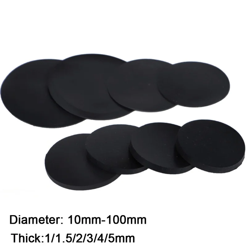 Folha de Borracha Redonda Contínua do Nitrilo Nbr Gaxetas do Selo Pad Diâmetro 10 mm 15 mm 20 mm 30 mm 40 mm 50 mm 60 mm 70 mm 75 mm 80 mm 85 mm 90 mm 100 mm Grosso mm