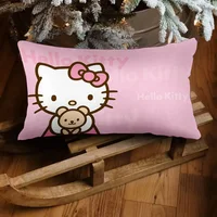 Cartoon cute Hello Kitty Pillow Covers Cartoon Sofa Decorative Home Double-sided Printing Short Plush Cute Cushion Cover 2