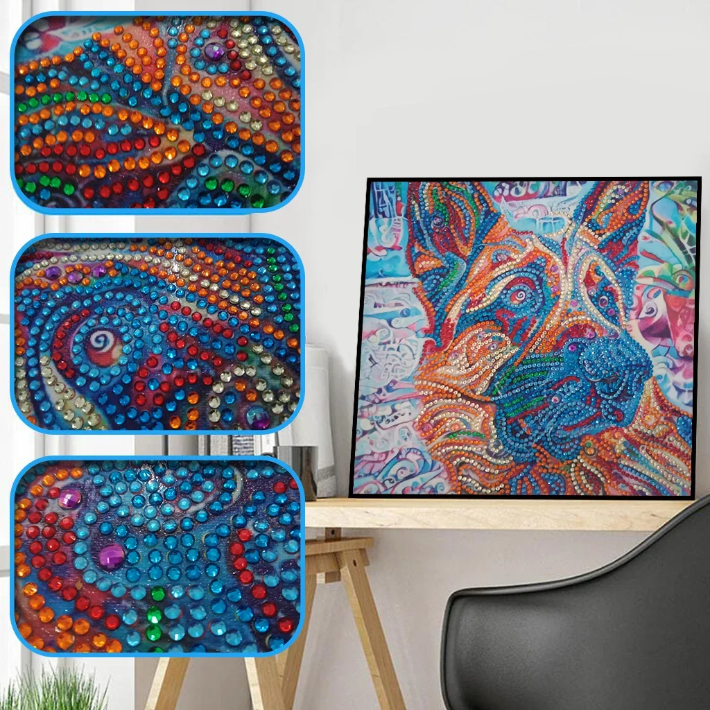 

30*30cm Pattern 5D DIY Diamond Painting Special-shaped Partial Drill Wall Art Decor Art Abstract Picture Crafts Home Living