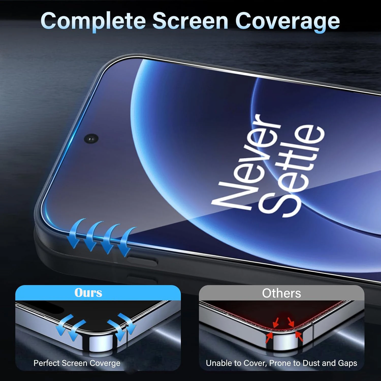 Ultra-Durable 2.5D 9H Tempered Glass Screen and Camera Lens Protector Film