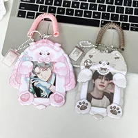 MINKYS Kawaii Animal 3 inch Kpop Photocard Holder Photo Card Holder Bag Pendant Back To School Stationery 1