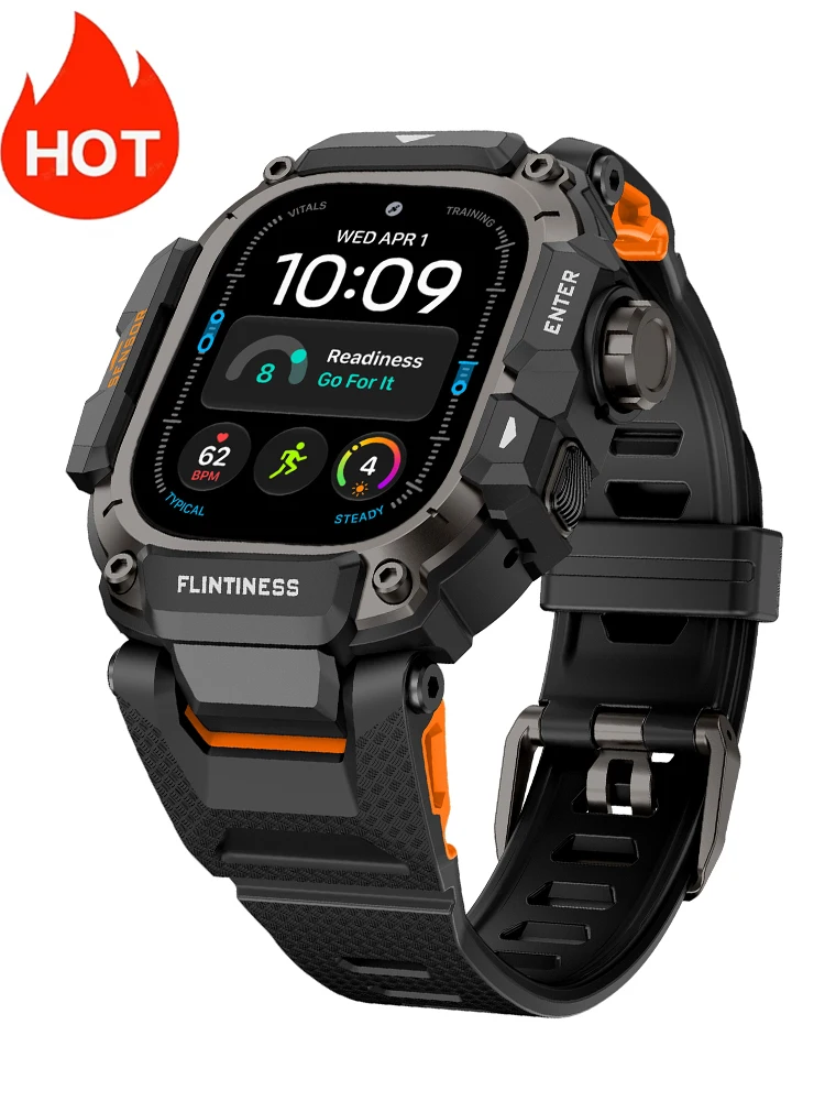 Enhanced Tactical Silicone Band with Metal Protective Case