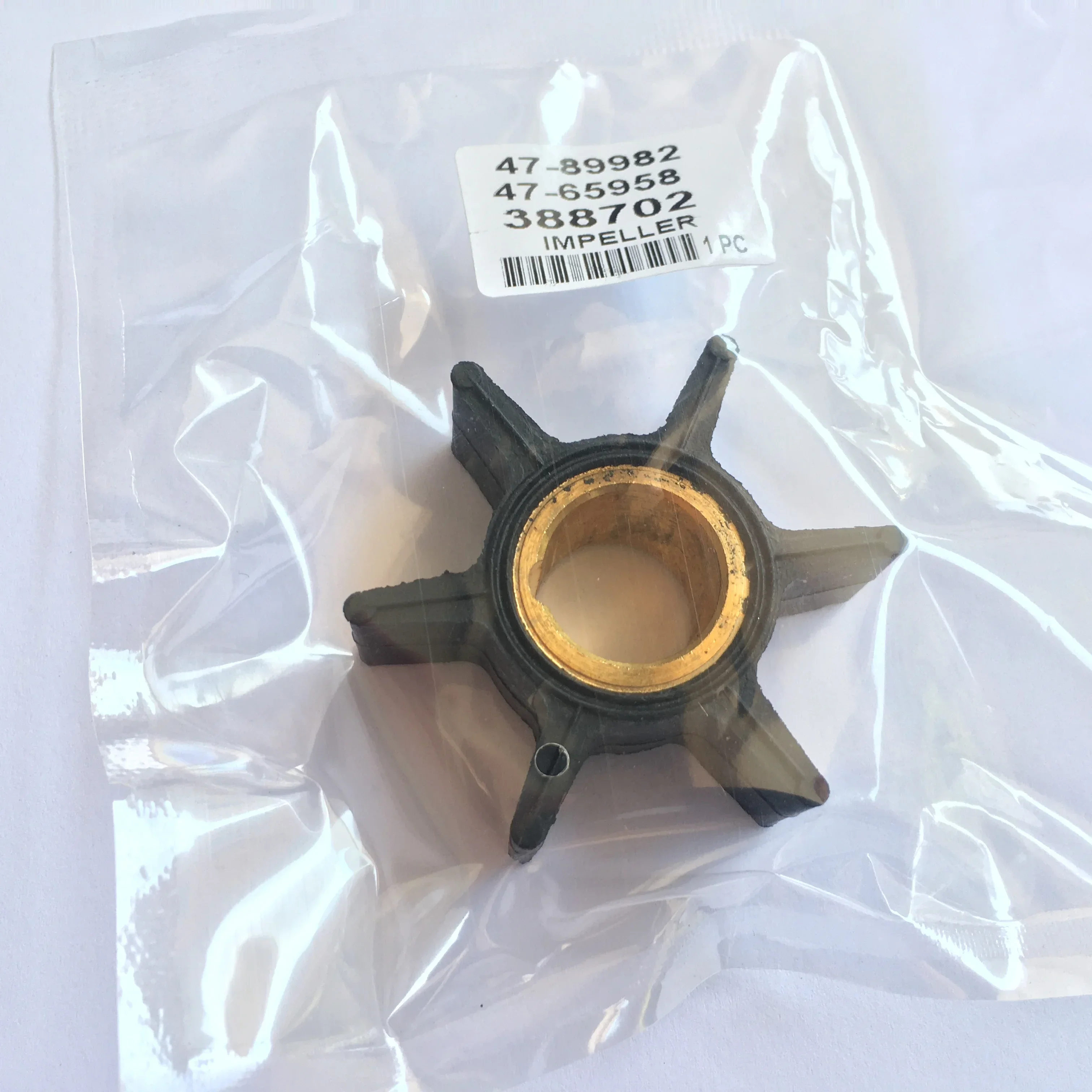 선외 엔진 워터 임펠러, 머큐리 20HP 보트 모터 펌프용, 47-89982, 47-65958, 18-3052