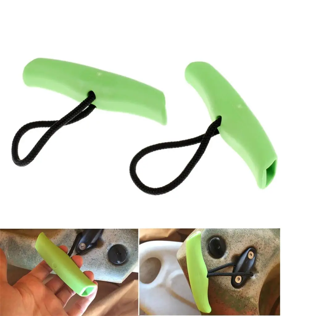 2 Pcs Nylon Universal Kayak Pull Handle Replacement Parts Durable Carrying Handle Front Rear with Cord for Canoe Boat Kayaking