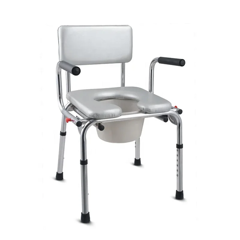 Disable Portaable Folding Bedside Handicapped Adult Toilet Potty Portable Commode Chair Elevated Seat 3