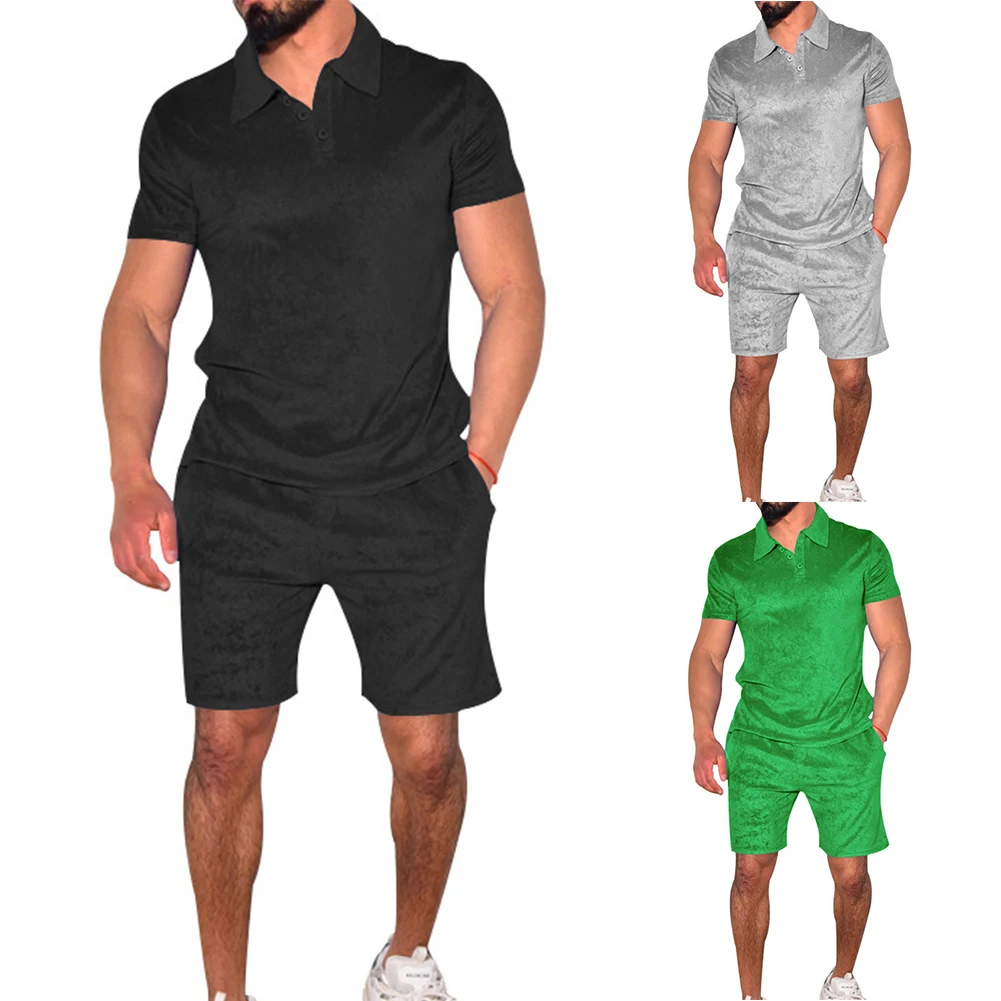

Mens Summer Tracksuits 2 Piece Outfit Sweat Suit Casual Jogging Suits Sweatsuit Athletic Set Short Sleeve T Shirts Shorts Pants