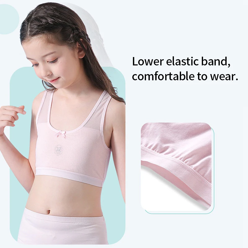 Girls Training Bra Cotton Kids Underwear For Girls Comfort Soft Adolescent  Girl's Brassiere Breathable brassiere fille - AliExpress