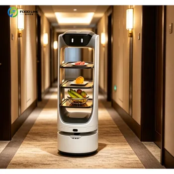 Robot cameriere per ristoranti con navigazione automatica, robot intelligente per la consegna di cibo per uso in hotel e mense