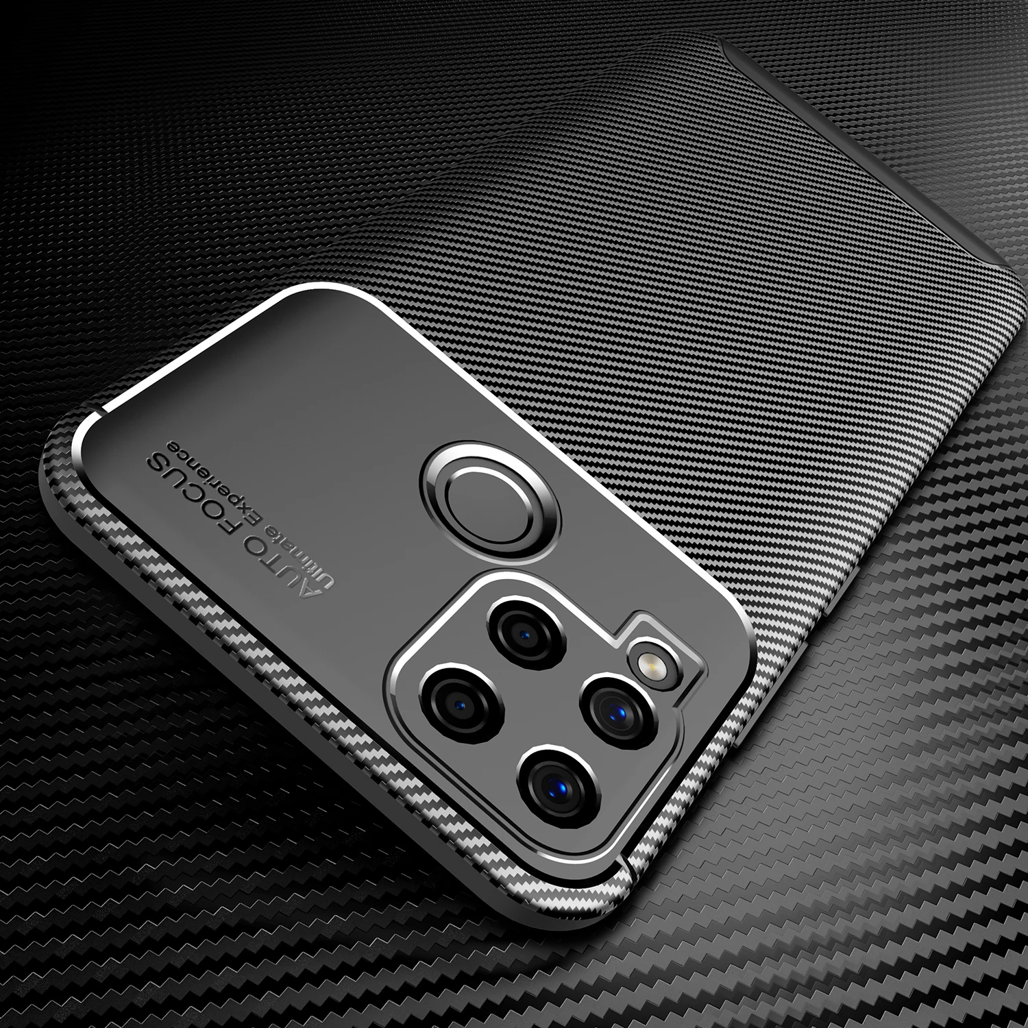 

For Realme C3 C11 C12 C15 Case Carbon Fiber Texture Protection Heat dissipation Cover For Realme C20 C21Y C25S C25Y C31