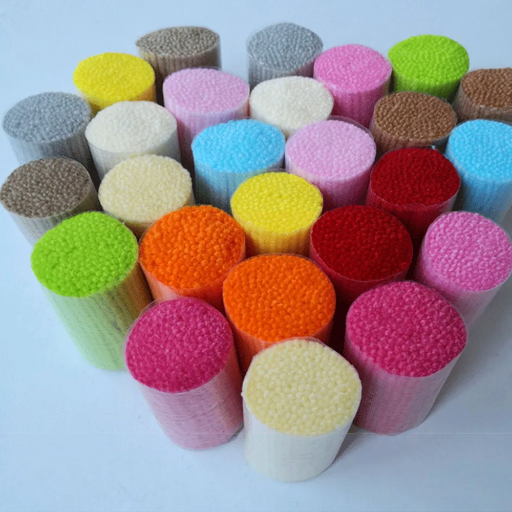 Acrylic Latch Hook Thread Cord 1pc 10g For Floss Latch Hook Rug Canvas Fabric Hooks DIY Craft Embroidery Handcraft 6cm embroidery thread