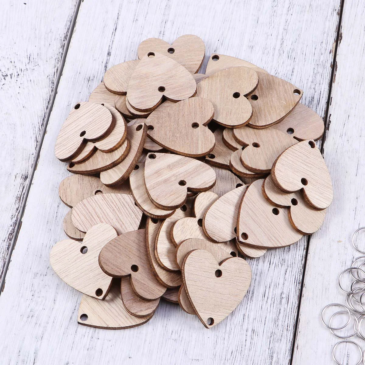 Wooden Calendar Birthday Hanging Slices Wood Board Heart Reminder Wall Crafts Hearts Family Plaque Tags Discs Piece Diy Round desk calendar,wall calendar