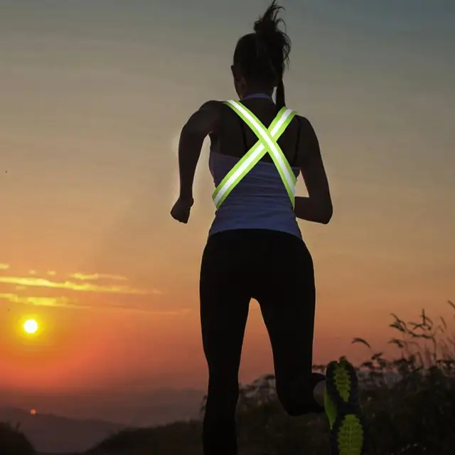 New Highlight Reflective Straps Night Running Riding Clothing Vest Adjustable Safety Vest Elastic Band For Adults and Children