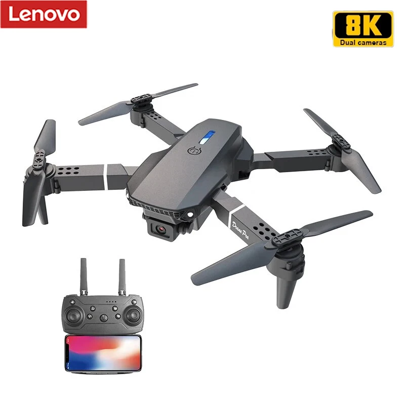 Lenovo E88 Pro Drone 4K Profesional Hd 4K Rc Aereo Dual-Camera Grandangolare Testa Telecomando Quadcopter Aereo Giocattolo Elicottero