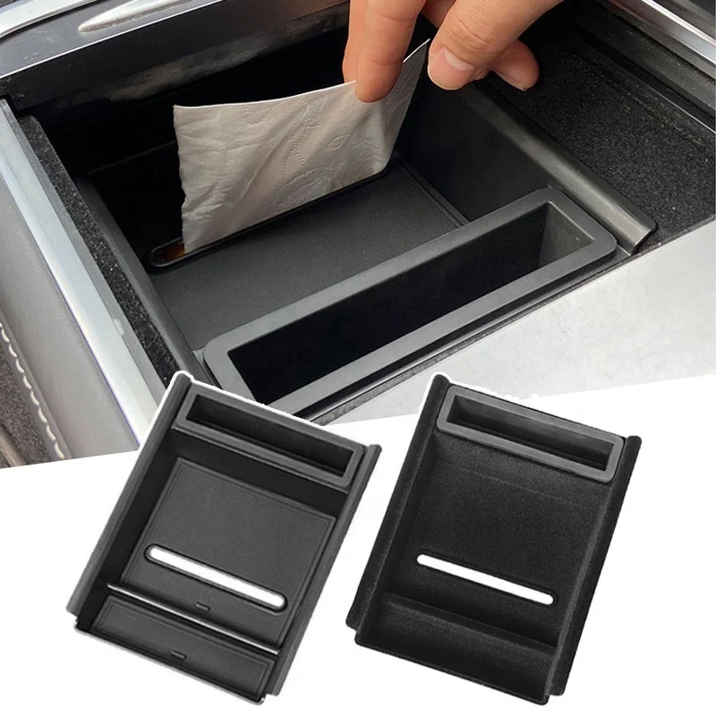 

2022 Car Armrest Box For Tesla Model 3/Y Center Console Organizer Storage Box Car Garbage Trash Can Car Storage Organizer