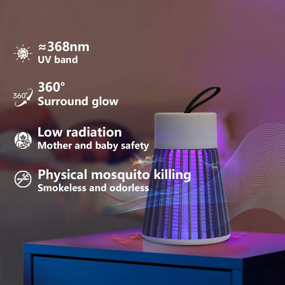 Speedy Electric Shock Mosquito Killer Lamp USB 5V Fly Trap Zapper Insect Killer Repellent Bedroom Outdoor Anti Mosquito Trap