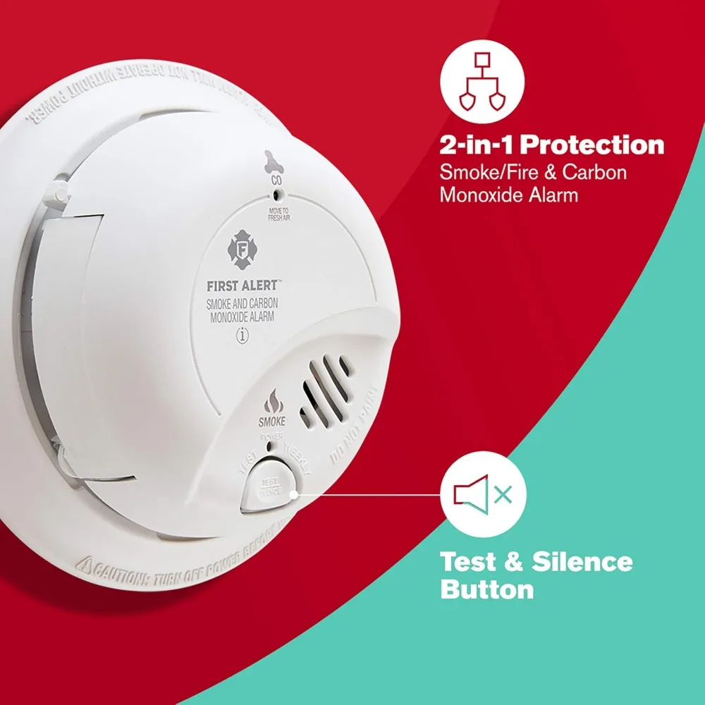 BRK SC9120B-3 Hardwired Smoke and Carbon Monoxide (CO) Detector with Battery Backup, White, Pack of 3 3