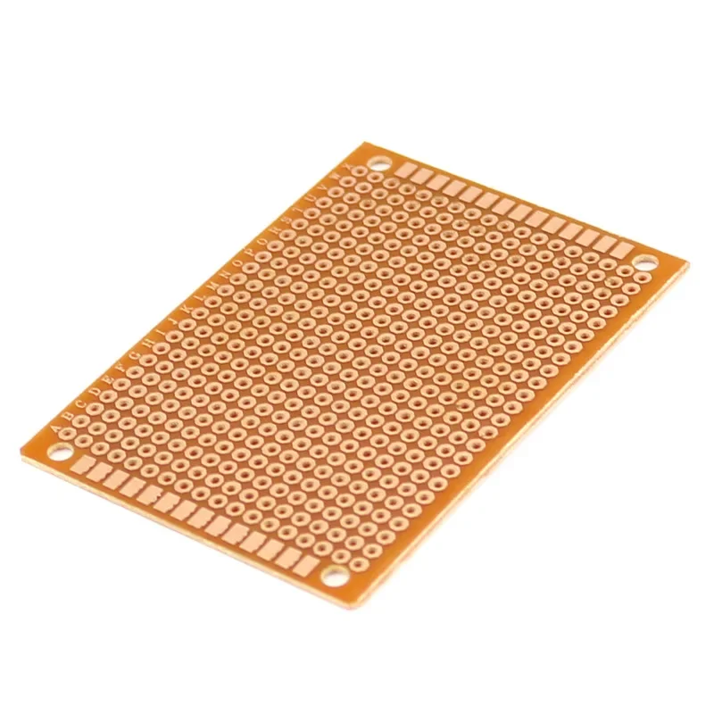 10PCS 5x7CM 5*7CM PCB 브레드보드 프로토보드 단면 범용 인쇄 회로 기판 1.2MM 두께 DIY 세트 노란색