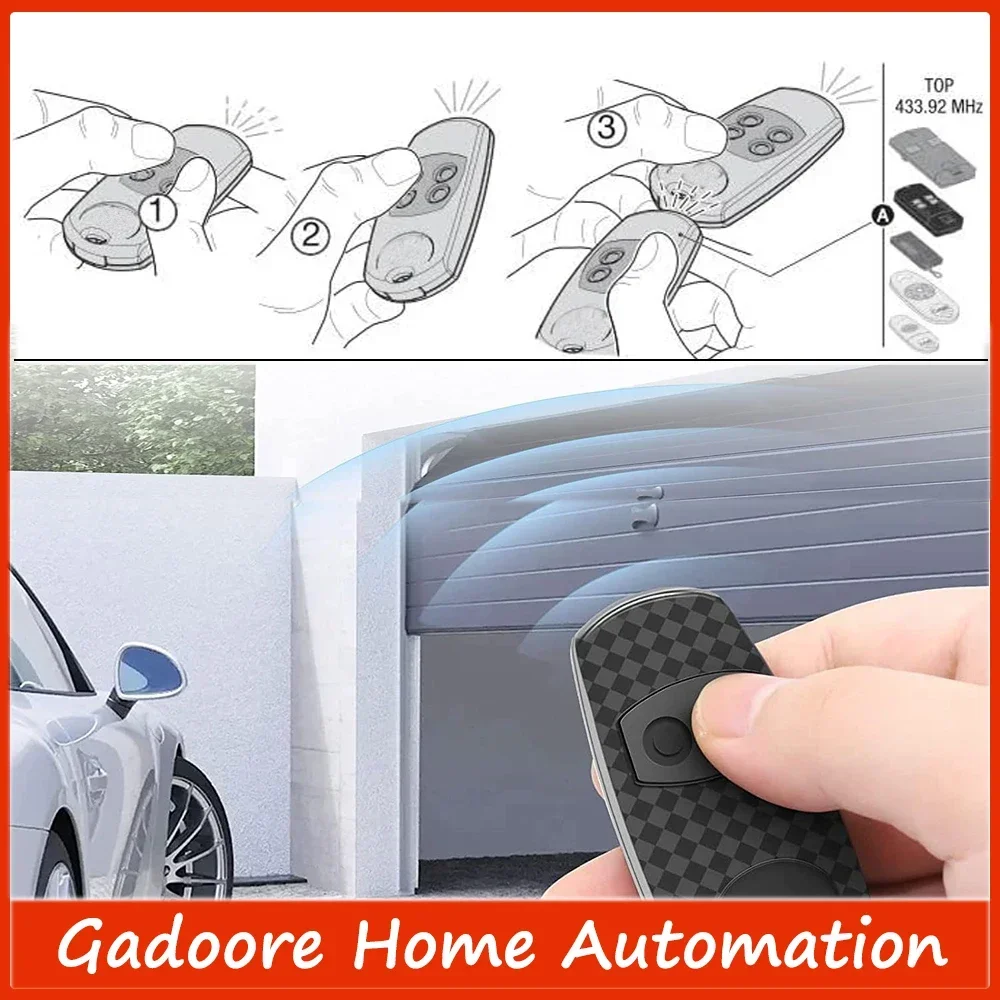 Gadoore TOP432 EV EE NA 433MHz Remote Garage Door Opener Compatible with TOP432 Came TOP342 - Replacement Transmitter 5