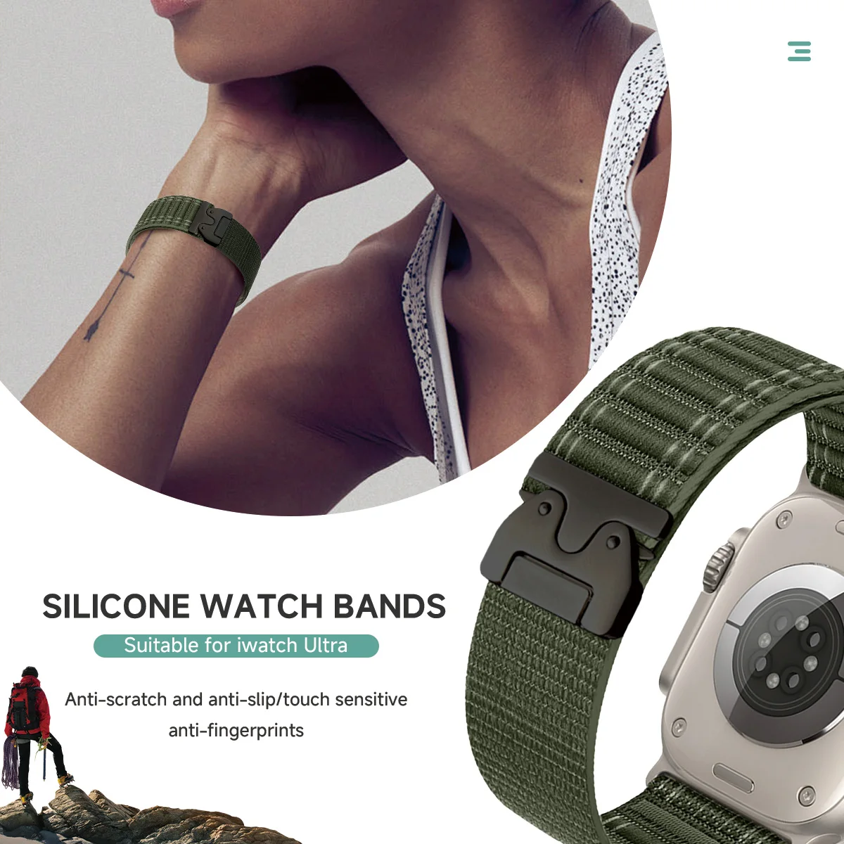 Durable Nylon Parachute Bracelet Strap