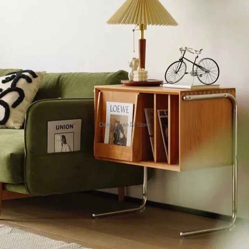 Vanity Solid Wood Nightstands Small Bookcase Living Room Sofa Side Nightstands Balcony Cabinet Storage Tocador Bedroom Furniture